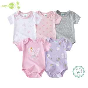 5pcs Baby Girl Romper Set